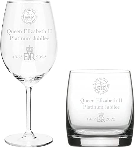 Dartington Crystal Queen Elizabeth II Platinum Jubilee 70 godina Pinta staklo