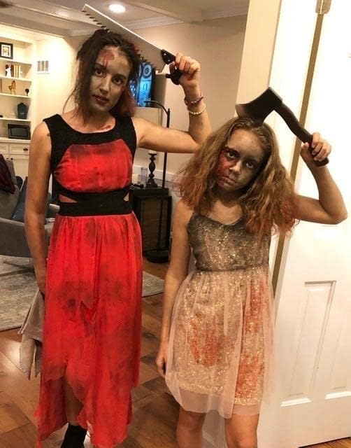 Halloween Costume Scary Weapon Headbands, 4 pakovanja gumeni plastični nož sjekira sjekira i makaze kroz glavu, zombi dodatna oprema