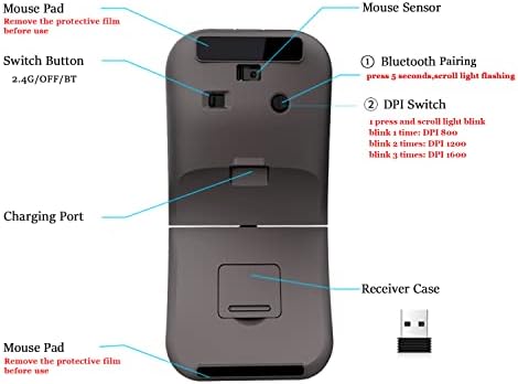NYIEFADA Bluetooth bežični miš dolazi sa 2 kompleta klizaljki za noge miša za G502 Hero