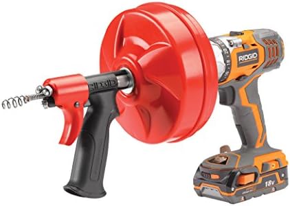 Ridgid GIDDS-813340 41408 Power Spin sa AUTOFEED-om, Maxcore kablom za čišćenje odvoda i svrdlom za odvod sijalice za uklanjanje začepljenja