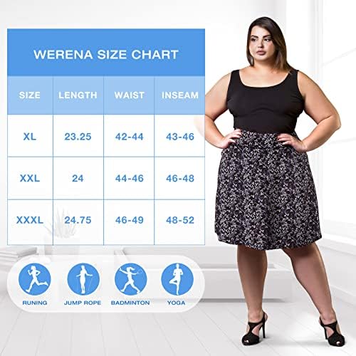 Beroy Women Plus size Skorts suknje duljine koljena Trgovinske suknje za žene sa džepovima