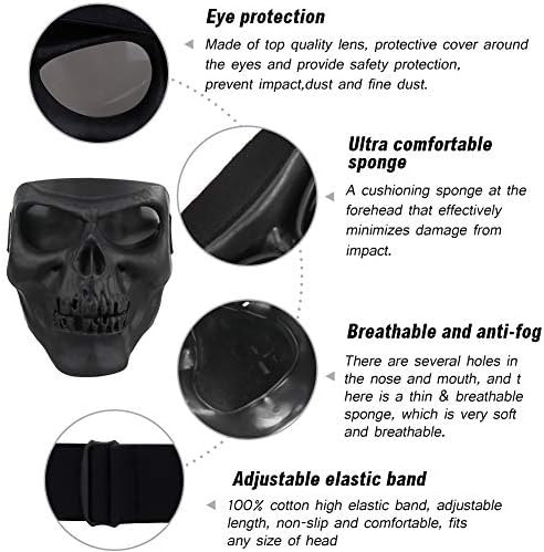 Flantor sablasna lobanja maska ​​za liku za airsoft paintball motor utrke polarizirani objektiv