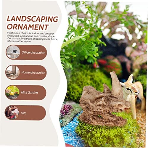 Angoily 4kom Lobanja izvan igračke Mini Ram Lobanja Bonsai Decor Artificiales para Halloween minijaturne lobanje pejzaž Lobanja ukras