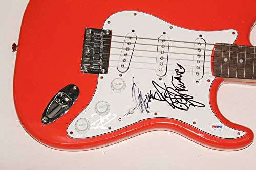Jeftini trik potpisan autogram Fender gitara - Rick Nielsen Robin Zander +1 PSA