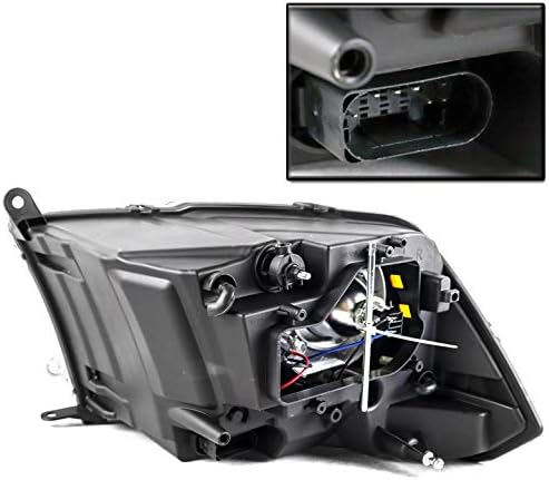 ZMAUTOPARTS projektor Crni farovi farovi sa 6,25 Bijela LED DRL svjetla za 2013-2018 Dodge Ram 1500 2500 3500