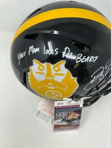 BRETT KEISEL Pittsburgh Steelers potpisali Full-Size kacige JSA COA da brada-potpisani NFL kacige