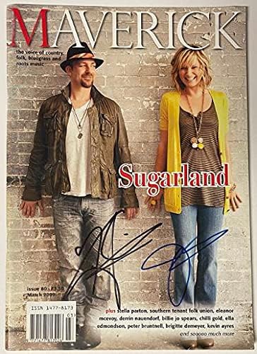 Jennifer Nettles / Kristian Bush dual potpisan Sugarland 2009 Maverick full Magazine - Beckett Review - muzički časopisi