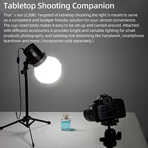Godox LC30D Desktop LED Video svijetlosvijetlo lampica Mekana svijetla Two-Color Temperatura Svjetlo za punjenje, snimanja, snimanje