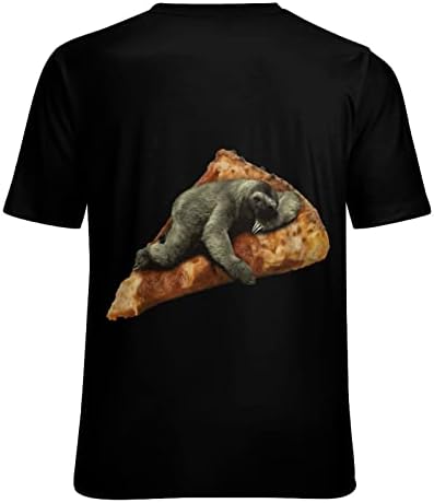 Pizza Sloth majice za žene okrugli vrat kratki rukav Tee Shirt grafički ljetni Top