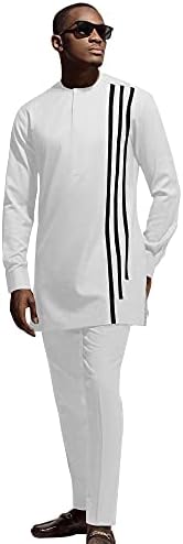 Afričko muško odijelo za zabavu Dva komada Set Dashiki košulja pantalona s dugim rukavima