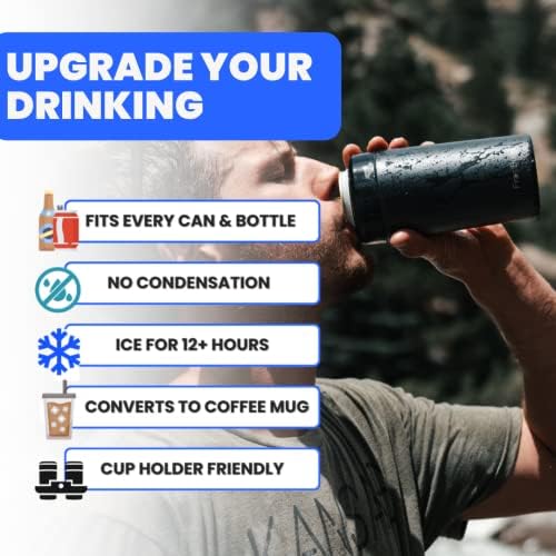 Frost Buddy Universal Can Cooler-odgovara svima - Nerđajući čelik može hladiti za 12 oz & 16 Oz obične ili tanke limenke & boce-Nerđajući