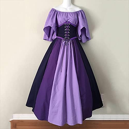 Čipka za vrata modna elegantna haljina prevelika maxi duga haljina gotička vintage vintage patchwork haljina ženske haljine