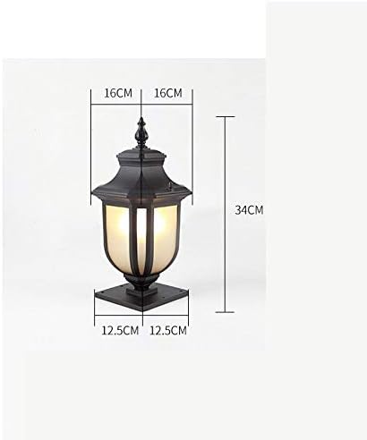 Zjhyxyh vanjska zidna svjetla Villa Retro Sconce lampica Vodootporna vanjska vrtna vrata svijetlo Vintage trijem lampa crna