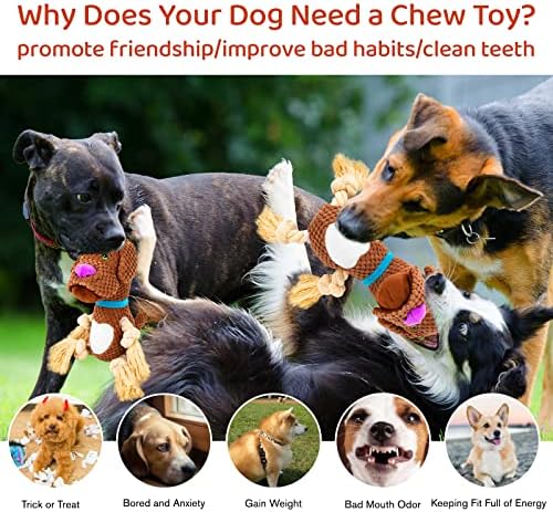 Little Guy Squeak igračke za pse, punjene plišane igračke za pse, igračke za žvakanje pasa, igračke za žvakanje za male, srednje,