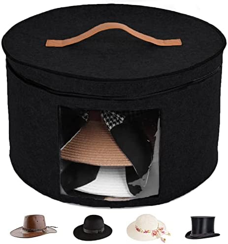 Kutija za odlaganje hat za žene i muškarce, 17 x 10,2 sklopivi rublice Felt Couboy šeširi za šešire puteo je kutije za prašinu, punjene