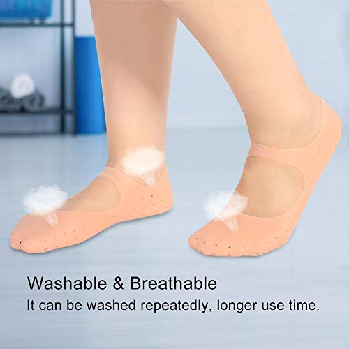 Silikonske čarape, 1 par zaštitnih čarapa za zaštitu stopala protiv pukotina, za njegu ispucalih stopala u suvoj koži uniseks
