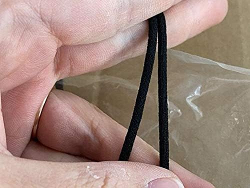 WellieSTR 33yards elastična traka Crni kabl za ušnu petlju - rastezljivo uže za uši ručno rađeno uže za užad elastična traka za šivanje