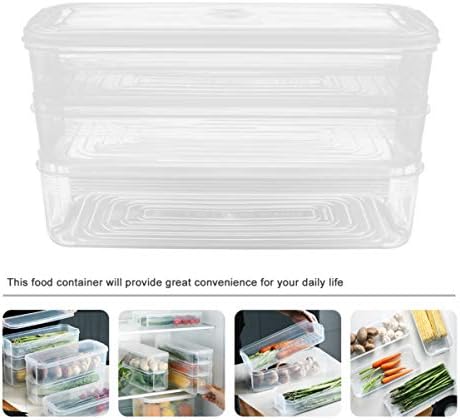 Hemoton bin Storage Organizer kontejner za skladištenje hrane plastični kontejneri za hranu, 3-slojna kutija za skladištenje hrane,