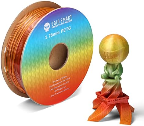 SainsMart Pro-3 premium-free premium 1,75mm Petg 3D filament pisača Multicolor, prozirna kalem, 2,2 lbs kalem, dimenzionalna tačnost