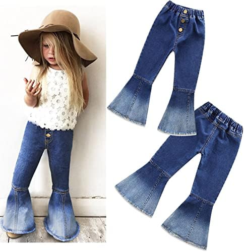 Djevojke Flare Jeans Children Toddler traper hlače za dječje hlače Tassel Kids pantalone veličine 8