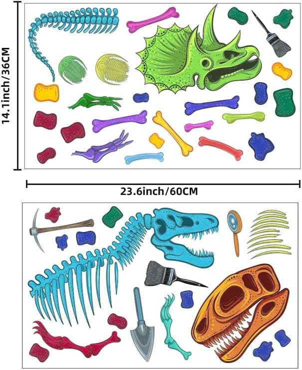 Dinosaurusi fosilne zidne naljepnice dinosaurusi zidne naljepnice uklonjiva beba za djecu u učionici spavaća soba kupatilo rasadnik