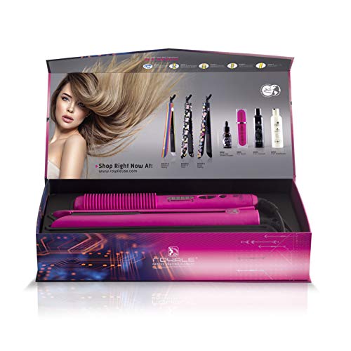 Royale Platinum Genius grijaći Element Flat Iron Luxury Ceramic Turmaline 2 u 1 pegla za kosu & uvijač