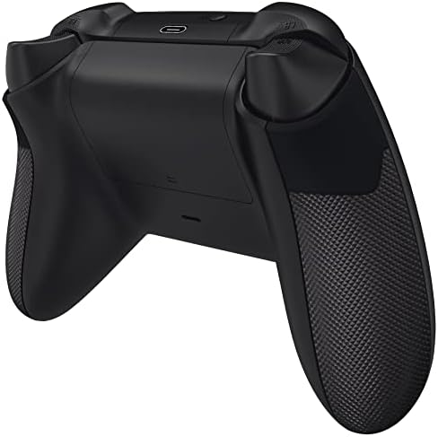 eXtremeRate Black performanse gumirane koštac zamjena natrag ploče za Xbox serije X / s kontroler, non-Slip dijamant teksture strane