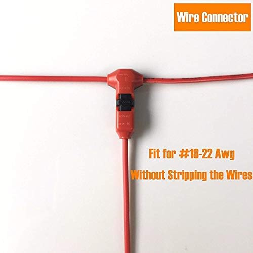 Onvas [Onvas] Veleprodaja T oblik 1pin žičani terminalni blok konektor scotch lock za 18-22awg električna žica, konektor LED traka