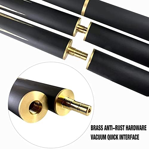 Haieshop Bazen Cue Bazen Stick 2-komade- 57inch komercijalni drveni proizvodi sa Extender 3 vrste klupskih glava mogu se polirati