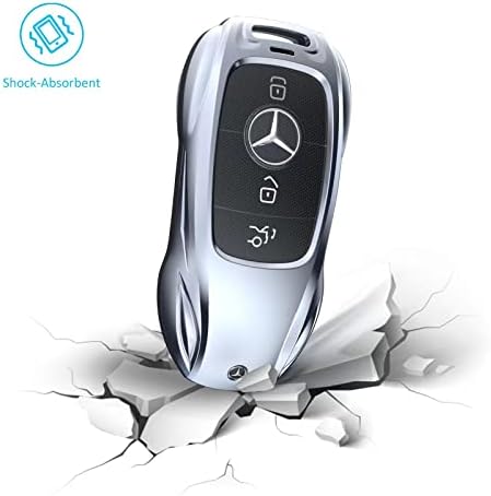 Iuiu za Mercedes Benz Key FOB metal crno, kompatibilan sa C-klasom C-klase C300 C63 CLA CLS E-klasa E300 / E400 / E63 G-klase GL /