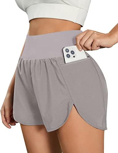 Cvjetanje Jelly Womens High Stick Short Hotcos Tummy Control Workout Sportske kratke hlače Crne atletske kratke hlače sa džepom