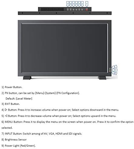 LILLIPUT 21.5 PVM210 javni pregled profesionalni Video Monitor za kamere Audio Video sistem 1000nits VGA BNC video HDR Monitor