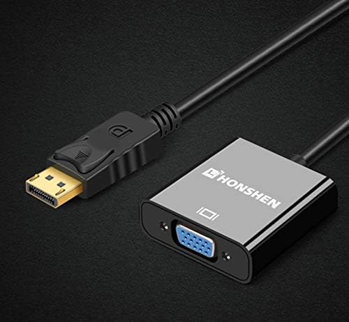 Honshen DisplayPort do VGA adapter, 5 pakovanja DP u VGA pretvarač mužjak do ženskog pozlaćenog kabela za Lenovo, Dell, HP, ASUS,