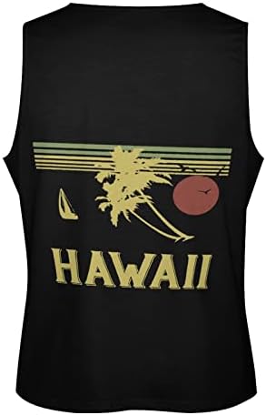 Havajska Muška Vježba Tank Tops rukav teretana Muscle Shirts labave atletske majice