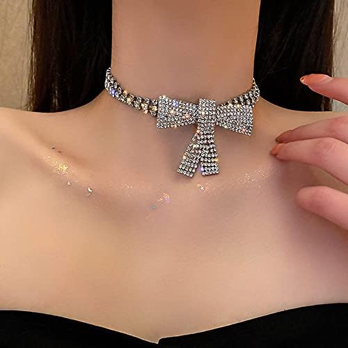 Wiwpar leptir ogrlica ogrlica sa 3 slojevita Kristalna vještačka Dijamantska privjesak ogrlice svjetlucavi leptir lanac vjenčani nakit