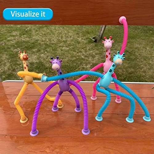 Lshuqing teleskopska žirafa usisna čaša igračka, Igračka za usisnu čašicu, rastezanje i dekompresija nove Edukativne igračke za djecu