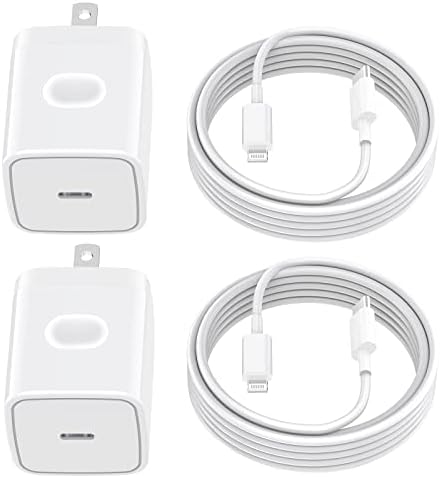 [Apple MFI certificirani] iPhone brz punjač, ​​Belcompany 2pack 20W PD USB C Zidni punjač Tip C Brzi punjač blok sa 6ft USB-C do munje