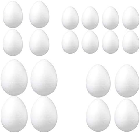 Nuobesty 20pcs Uskršnja pjena jaja slika Čvrsta bijela jaja izrada jaja igračke prazne grafite Egg DIY Easter Eag ornament za projekte