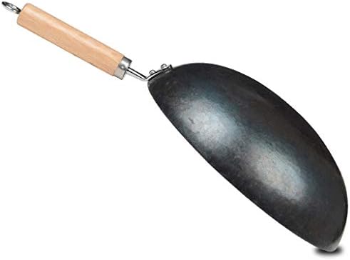 Gydcg autentični ručni čekić Wok, （34cm) Iron Pan Kineski Pow Wok, tradicionalni okrugli donji Wok Pow Wok