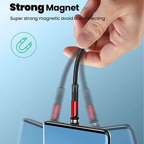Yidawin magnetni kabl za punjenje za 540 stepeni, 3 u 1 magnetni punjač za telefon [5 pakovanja, 1.6 ft/3ft/3ft/6ft/10ft] USB kabl