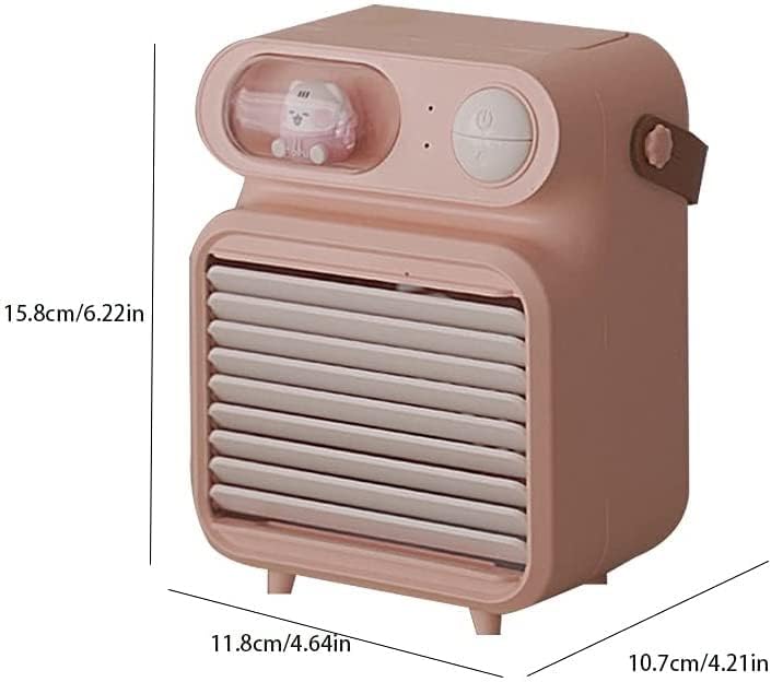 MXJCC Prijenosni klima uređaj miran ventilator, lični mini izmjenični hladni ventilator, 3 brzine, male radne površine HLADNIFIFIER