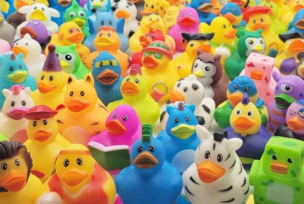 Izabrane gumene patke igračka Duckies za djecu i malu djecu, kupka rođendan baby tuševi učionica, ljeto plaža i bazen aktivnost, 2&