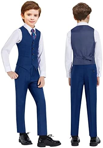 Happy Dolphin Boys Svečani Set Odijela 7 Komada Plavo Odijelo Slim Fit Boy Odijelo Vjenčano Odijelo Prsten Na Nosioca Odijela