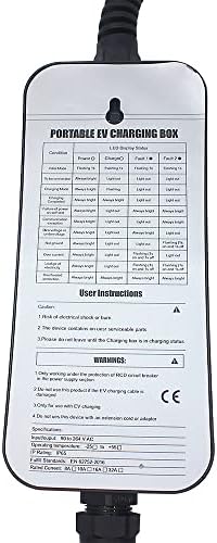 KEVCCE Level 2 NEMA 5-15P prijenosni električni punjač za Vechicle sa kablom od 5 metara, 220v, 16a kompatibilan sa svim ev automobilima