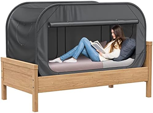 Skywin Bed TENT TWIN - Pop up Privatnoj šator za bračni krevet, sklopivi, prozračan, lagano smanjenje kapuljača za krevet za toplu