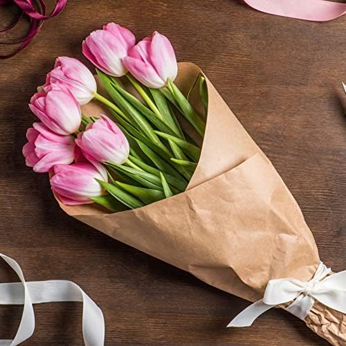 COHEALI papir za umotavanje cvijeća papir za umotavanje cvijeća smeđi cvjećar buket papir poklon kutija papir za pakovanje rođendan