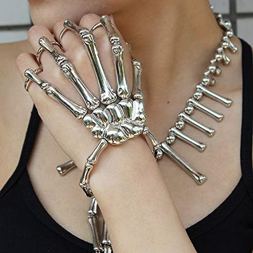 Muška Ženska Halloween Skeleton ručna narukvica sa prstenom