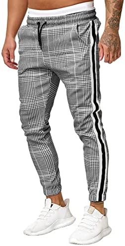 E pokretne pantalone za muškarce muške duge Casual sportske pantalone tanke karirane pantalone za trčanje Joggers trenirke Tech Mens