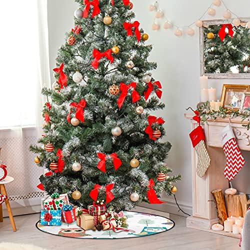 Slatke sove Božićno stabla Mat vodootporna stalka za stalke Mat tepih ispod božićnog stabla Pribor za Xmas Ornament Holiday Hodni