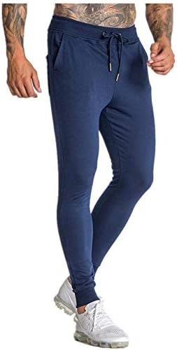 Andongnywell Muške čvrste boje elastične struke crteže casual pantalone STRETEM SLIM FITNESS HLAČE Sport hlače sa džepovima